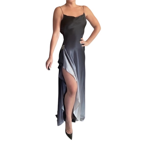 Juan Carlos Pinera Silk Dress with High Slit - Picture 1 of 5